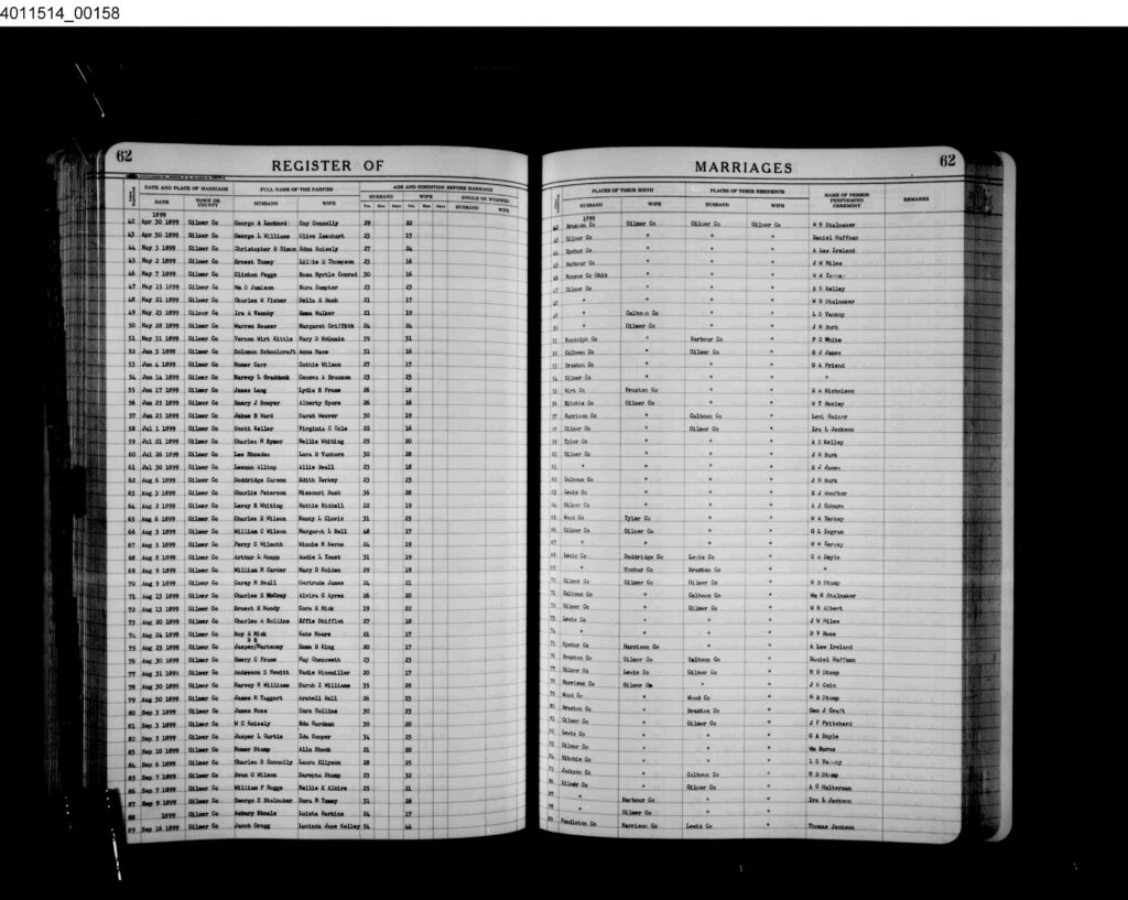 Record of remarriage of HH and Ida.